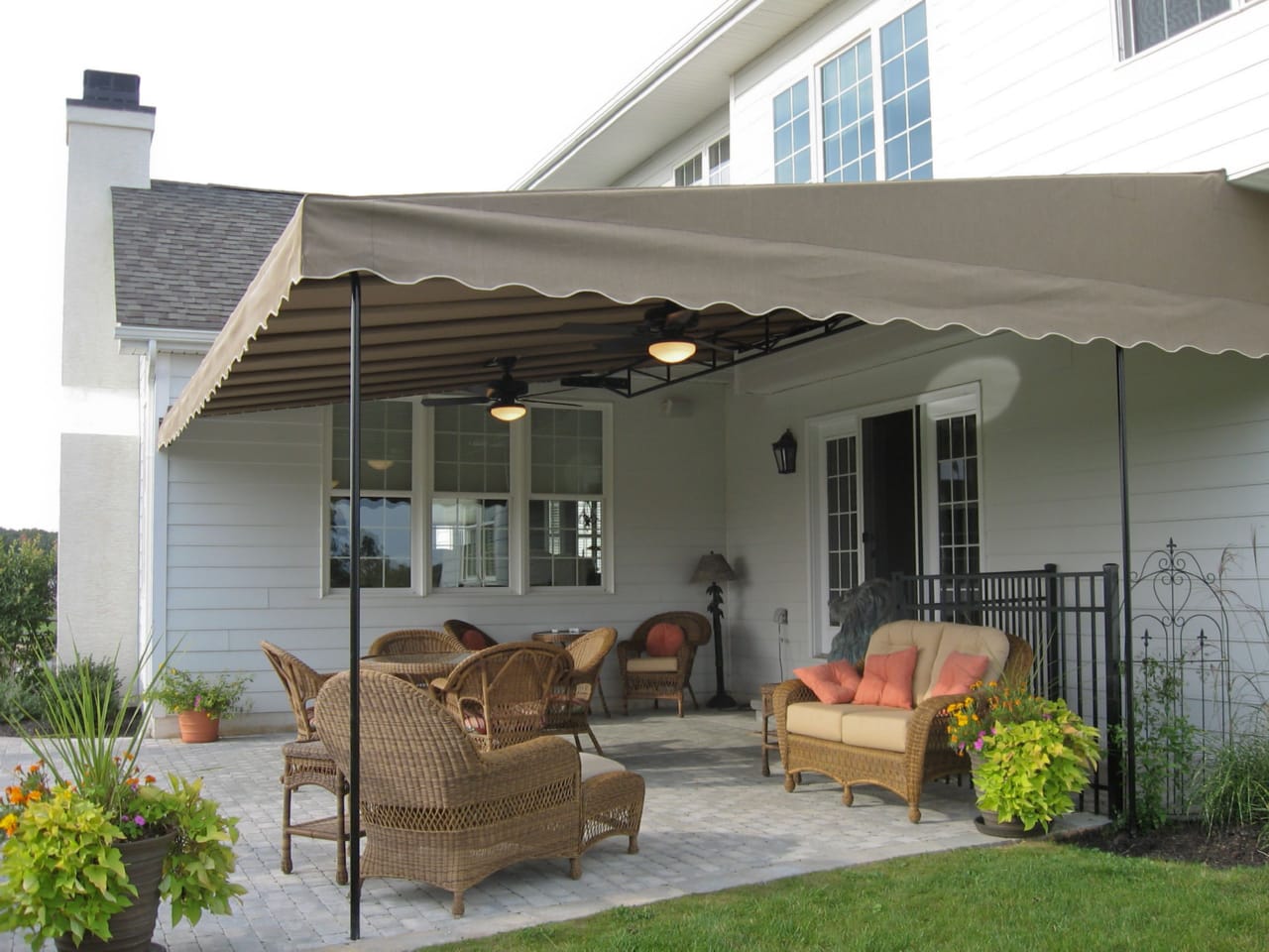 awning over a patio