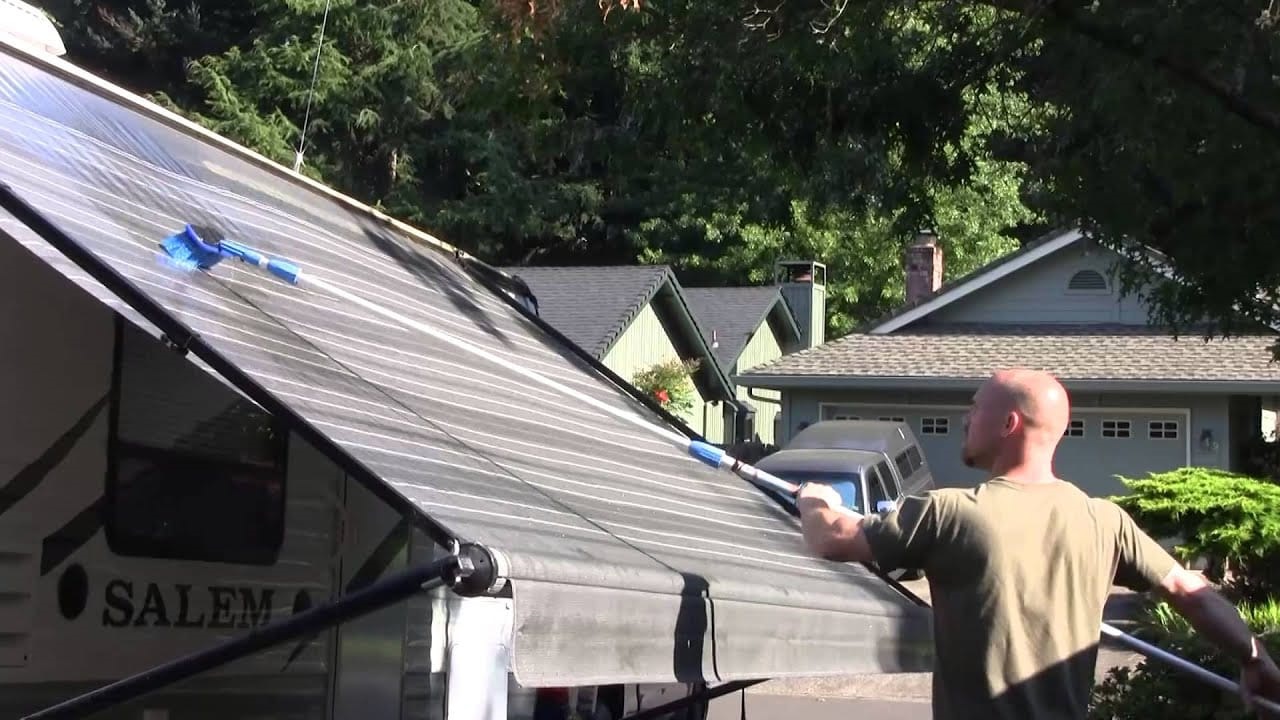 How to clean RV awning